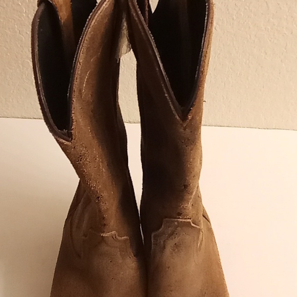 DINGO Mens Boots Leather Size 7 1/2 Tan-Brown Brown Colors Western Rodeo - Picture 6 of 15